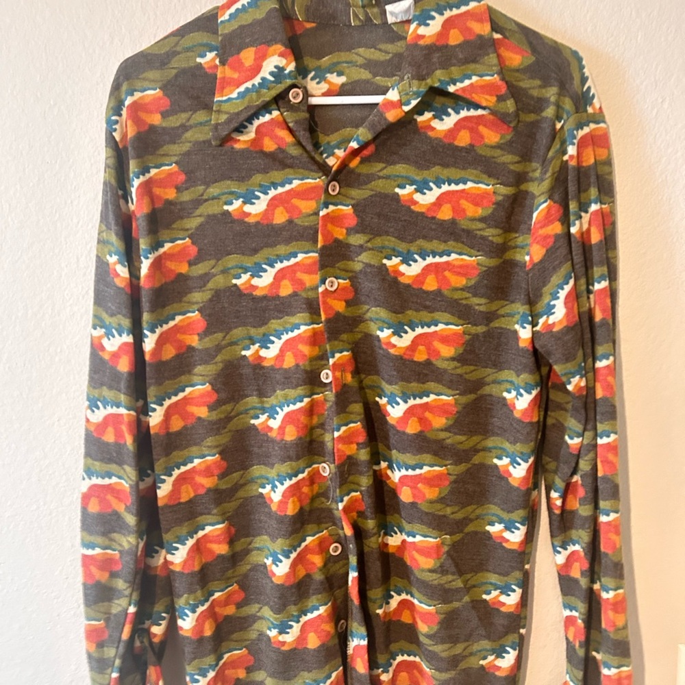 Vintage boho button up top